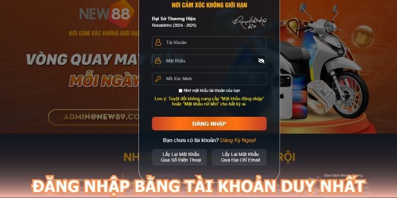 Đăng nhập nền tảng bằng tài khoản duy nhất